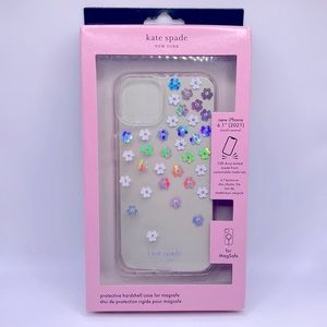 Kate Spade Case For iPhone 13 (6.1” Small Camera), Iridescent Flowers